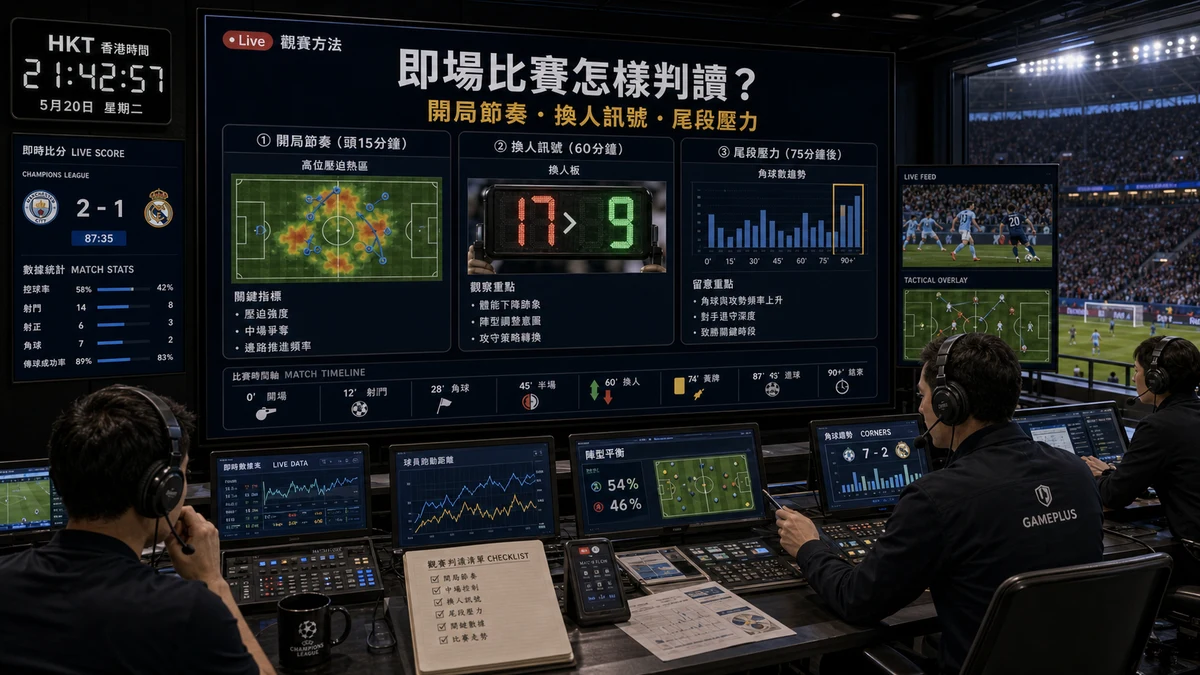 即場比賽判讀指南：開局節奏、換人訊號、紅牌十二碼與尾段壓力