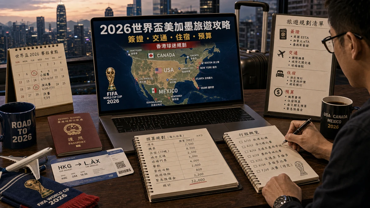 2026 世界盃美加墨旅遊攻略:香港球迷簽證、交通、住宿與預算規劃