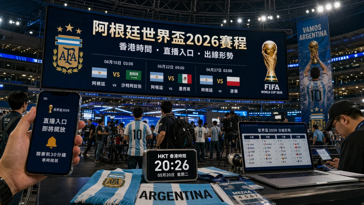 阿根廷世界盃2026賽程:衛冕熱門香港時間、賽事資訊與出線形勢