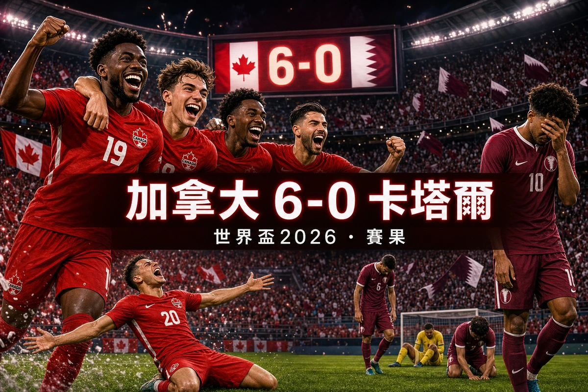 加拿大6-0卡塔爾賽果：主辦國大勝B組形勢逆轉，香港時間與出線分析