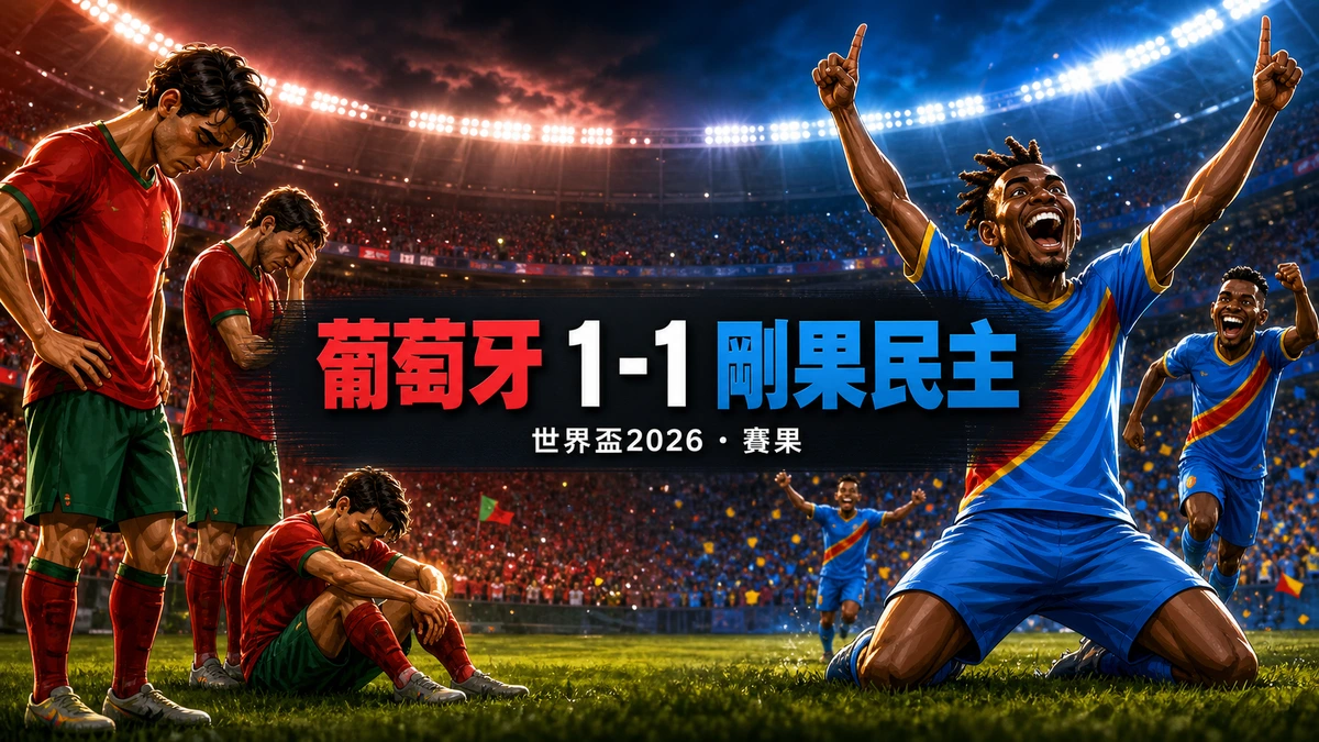 世界盃2026 葡萄牙 1:1 剛果民主共和國 賽果|K組 香港時間18/6 01:00已完場