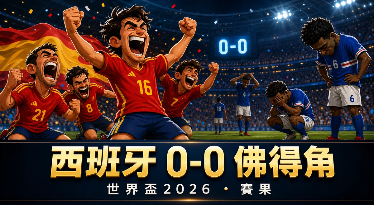 世界盃2026 西班牙 0-0 佛得角賽果|G組香港時間16/6 00:00 處子戰逼和奪標大熱